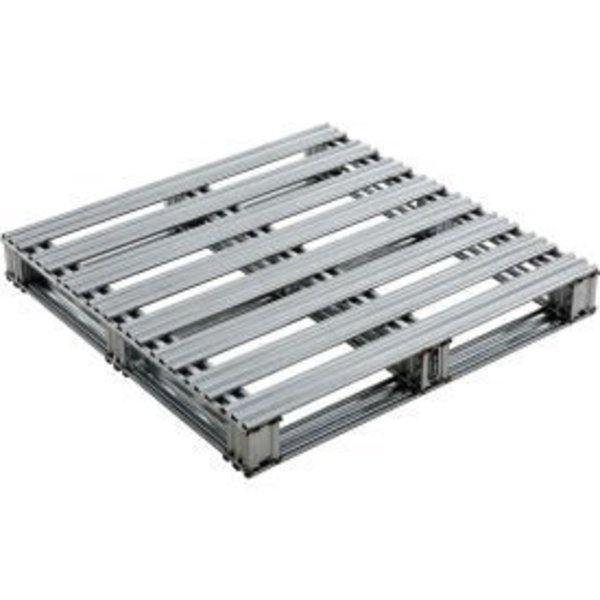 Global Equipment Global Industrial„¢ Stackable Open Deck Pallet, Galvanized Steel, 2-Way, 36"x36", 8000 Lb Stat Cap BYQ442881